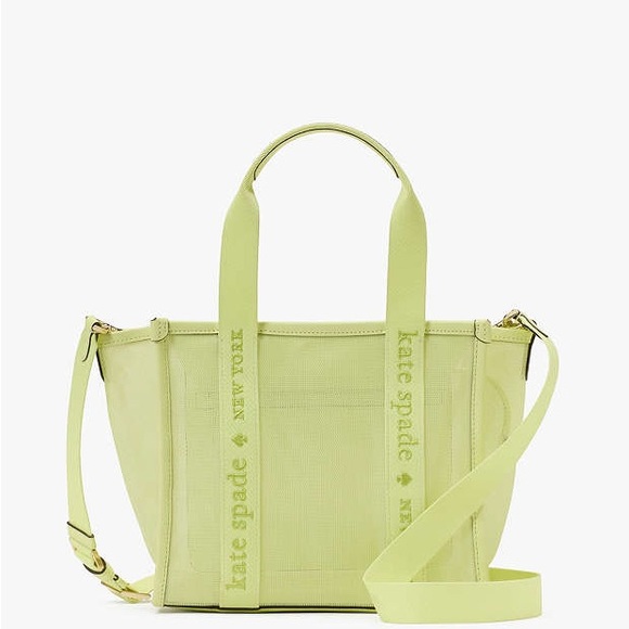 kate spade Handbags - Kate Spade Kip Mesh Small Tote Melon Rind Crossbody Bag KL058 NWT